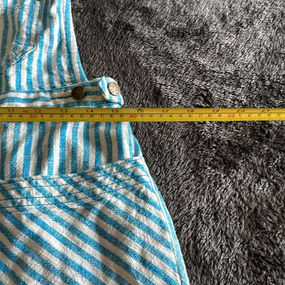 BDG Teal and white striped jumpsuit size M - Picture 6 of 8